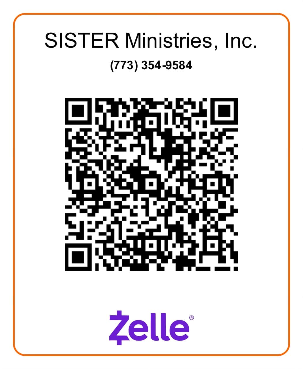 Zelle QR code for SISTER Ministries, Inc., (773) 354-9584